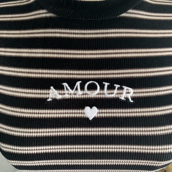 F21 | striped velvet crop top size small - Picture 3 of 9